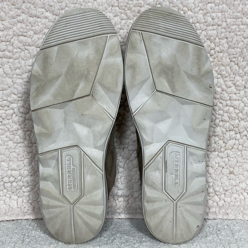 Merrell Pine Bark Leather Mid Top Beige Gray Womens Sneakers Shoes J94334 SZ 6.5 - Picture 8 of 11